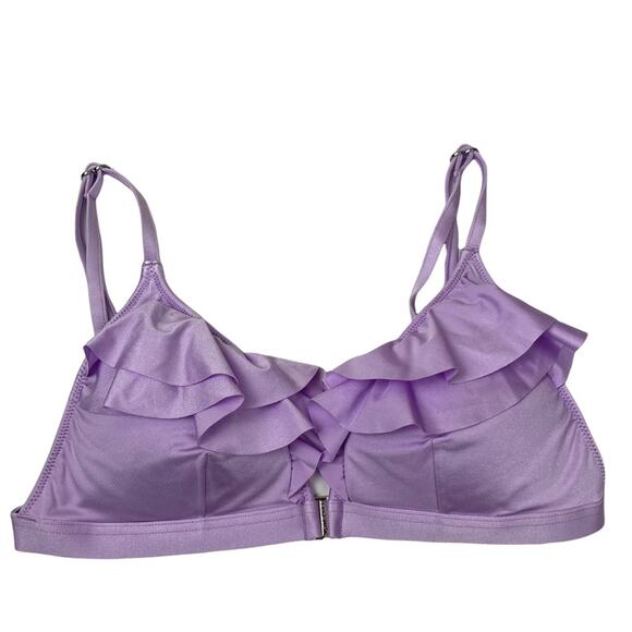 Seafolly Shine On Fixes Tri Bikini Top Lilac Size 8 - Picture 8 of 9